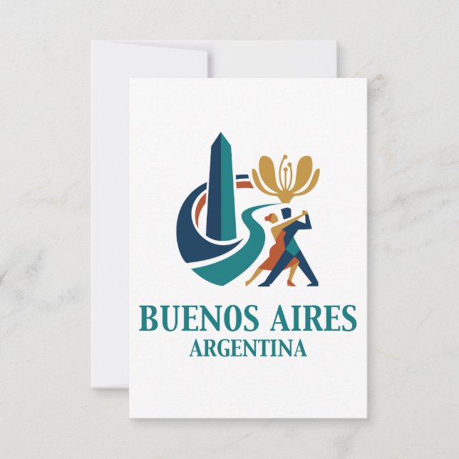 Cartão De Agradecimento Buenos Aires Argentina (Frente)