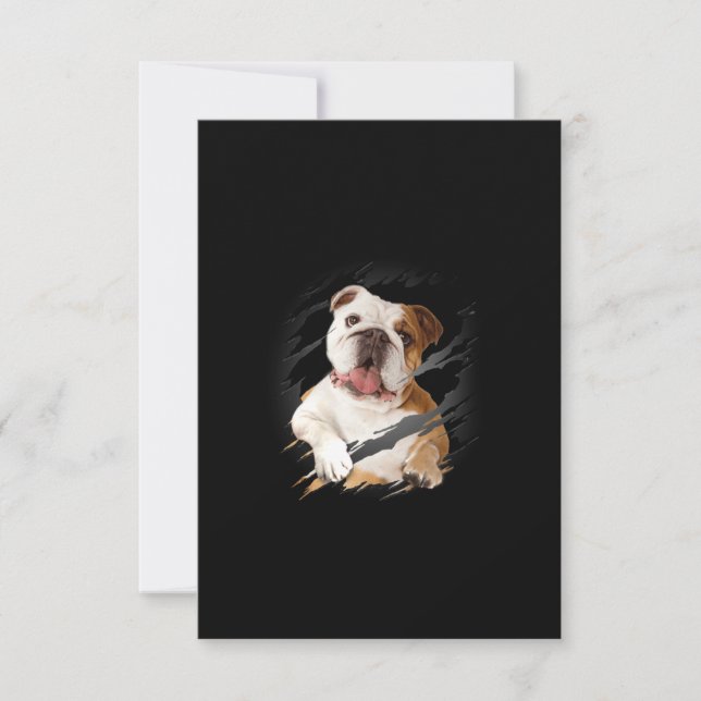 Cartão De Agradecimento Buldogue (Frente)