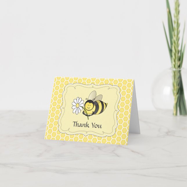 Cartão De Agradecimento Bumble Bee Thank You Note (Frente)