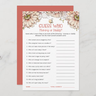 Cartão De Agradecimento Bumblebee adivinha quem é a mãe ou o jogo do Chá d