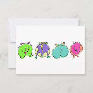 Cartão De Agradecimento Bumbuns Coloridos de Hamster