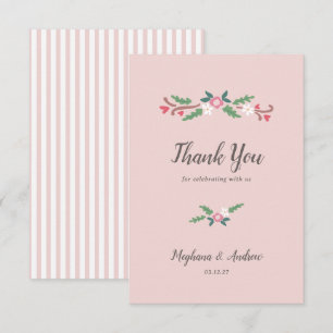 Cartão De Agradecimento Bunch Floral Romântico Russo
