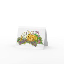 Bunnies Springtime em Campo de Flores