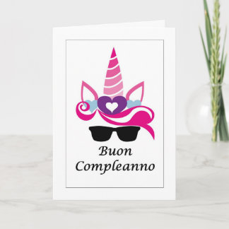 Cartão De Agradecimento Buon Compleanno - Happy Birthday in Italian Card