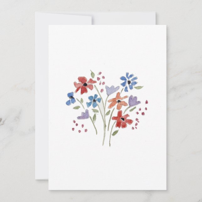 Cartão De Agradecimento buquê (Frente)