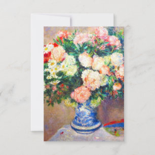 Cartão De Agradecimento Buquê de crisântemos e um ventilador japonês