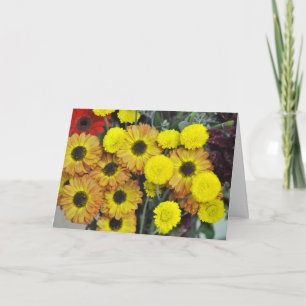 Cartão De Agradecimento Buquê de Flor de Outono