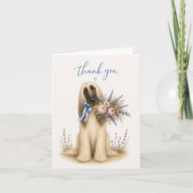 Buquê de Flores de Afghan Hound Obrigado
