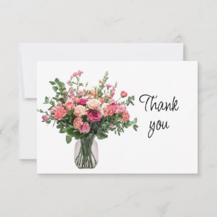 Cartão De Agradecimento Buquê de Flores Obrigado Voluntário do Evento