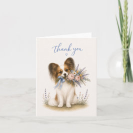 Cartão De Agradecimento Buquê de Flores Papillon Obrigado