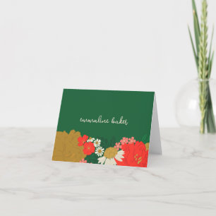 Cartão De Agradecimento Buquê Floral Chá de Noiva Obrigada