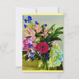 Cartão De Agradecimento Buquê Obrigado Nota