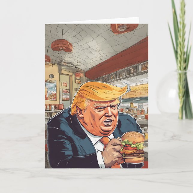 Cartão De Agradecimento Burger Man Card (Frente)