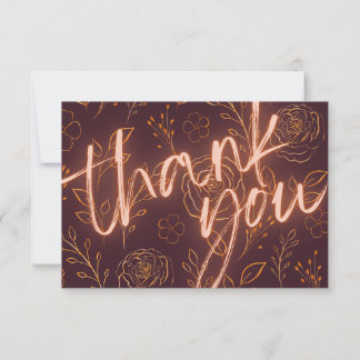 Cartão De Agradecimento Burgundy wedding thank you cards