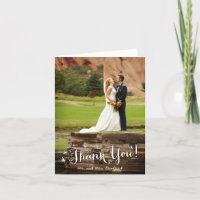 Bursting with Thanks Folded Photo Note Card