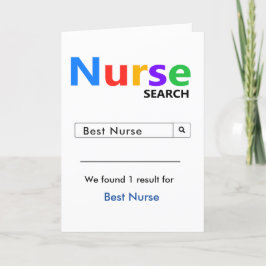 Cartão De Agradecimento Busca Enfermeira Engraçada e Bonita