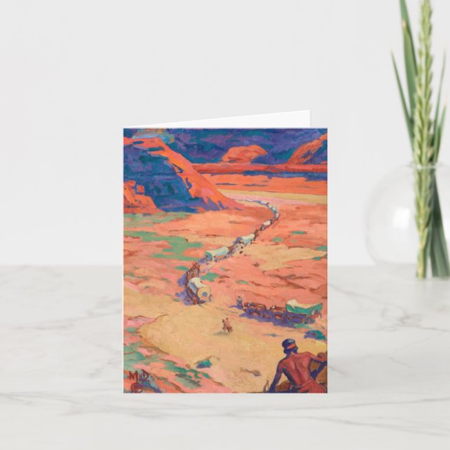 Cartão De Agradecimento Buscando os intrusos por Maynard Dixon (Frente)