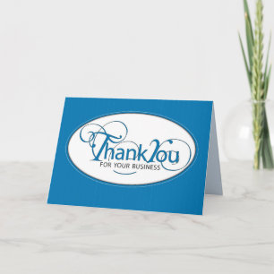 Cartão De Agradecimento Business Obrigado Azul