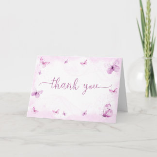 Cartão De Agradecimento Butterfly Baby Shower Thank You Card