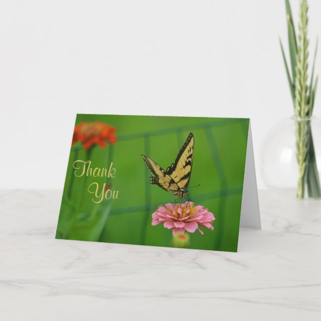 Cartão De Agradecimento Butterfly Thank You Card (Frente)