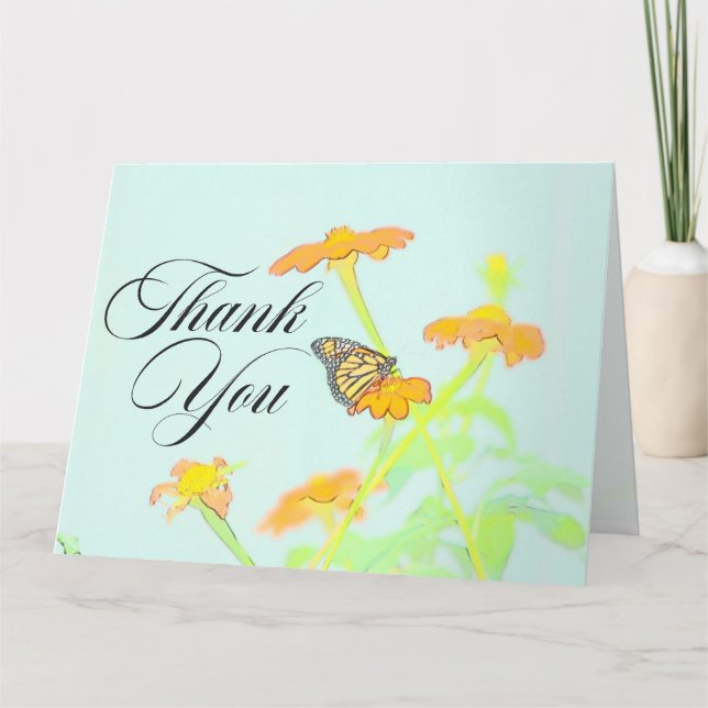 Cartão De Agradecimento Butterfly "Thank You" Card (Frente)
