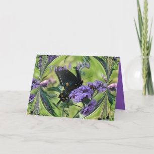Cartão De Agradecimento Butterfly Thank You-change inside words