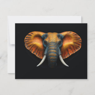 Cartão De Agradecimento Cabeça de elefante africano