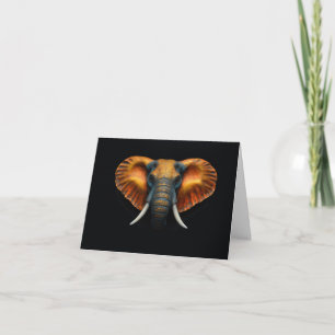 Cartão De Agradecimento Cabeça de elefante africano