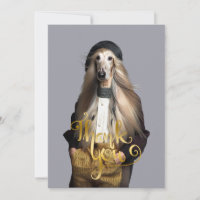 Cabelo loiro afegão de cachorro na calça Obrigado