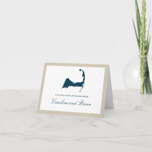 Cartão De Agradecimento Cabo Cod Chatham Obrigado (Frente)