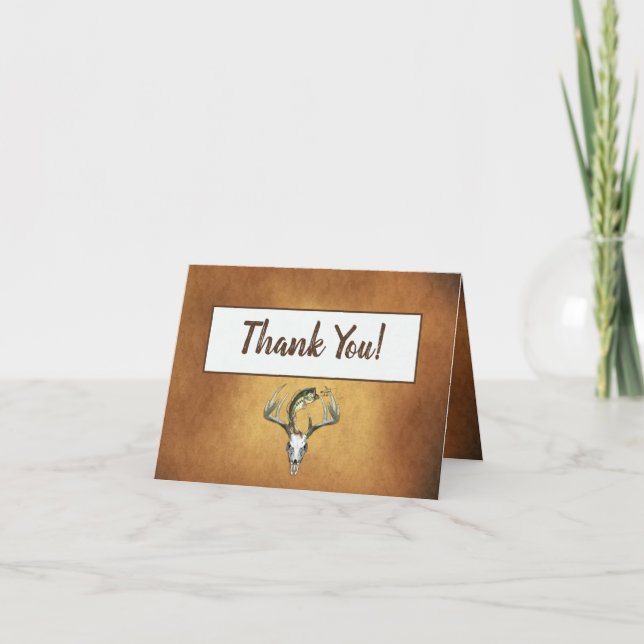 Cartão De Agradecimento Caça à pesca (Frente)