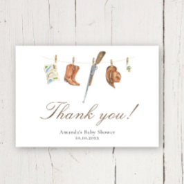 Cartão De Agradecimento Caça com aquarela Baby Shower Obrigado