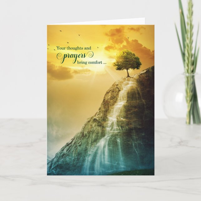 Cartão De Agradecimento Cachoeira de Simpática ou Pêsames (Frente)