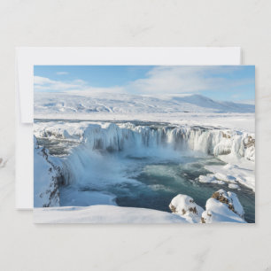 Cartão De Agradecimento Cachoeira Godafoss Paisagem