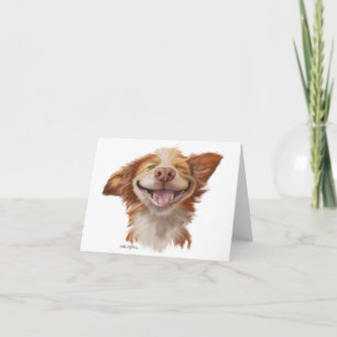 Cartão De Agradecimento Cachorro Cartoon com Grande Sorriso