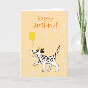 Cartão De Agradecimento Cachorro dálmata deseja feliz aniversário