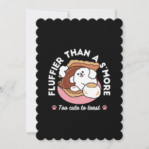 Cartão De Agradecimento Cachorro Engraçado e Design de S'more – Pun para A
