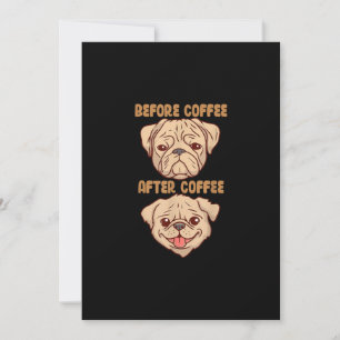Cartão De Agradecimento Cachorro Engraçado Engraçado Humor Antes Do Caf