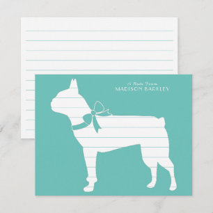 Cartão De Agradecimento Cachorro Filhote Boston Terrier