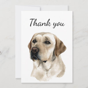Cartão De Agradecimento Cachorro Labrador Retriever Dourado Animal de Esti