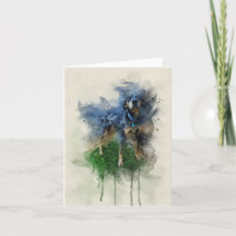 Cachorro-Leopardo-Azul-Catahoula no Cartão-d-Água