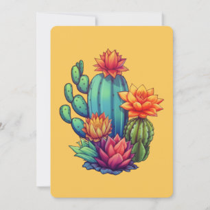 Cartão De Agradecimento Cactus bonito