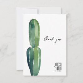 Cartão De Agradecimento Cactus Dream ・ Tic Moderno Deserto ・ Boho Botânico