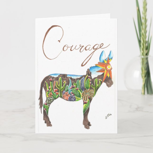Cartão De Agradecimento Cactus Mule sudoeste de Sherry Jarvis Folheto (Frente)