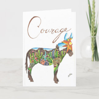 Cartão De Agradecimento Cactus Mule sudoeste de Sherry Jarvis Folheto