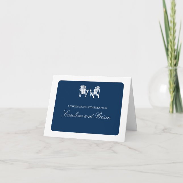 Cartão De Agradecimento Cadeiras Adirondack Obrigado (Frente)