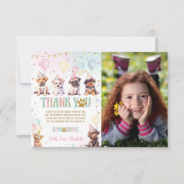 Cartão De Agradecimento Cães Cachorros Cachorros Cachorros Festa de aniver