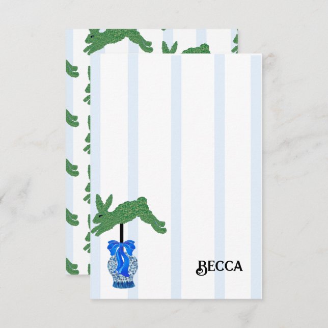 Cartão De Agradecimento Cães de Staffordshire Topiary Ginger Jar Jars (Frente/Verso)