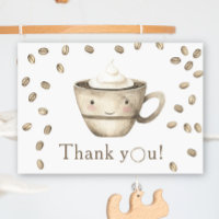 Café coando Chuveiro de bebê Obrigado
