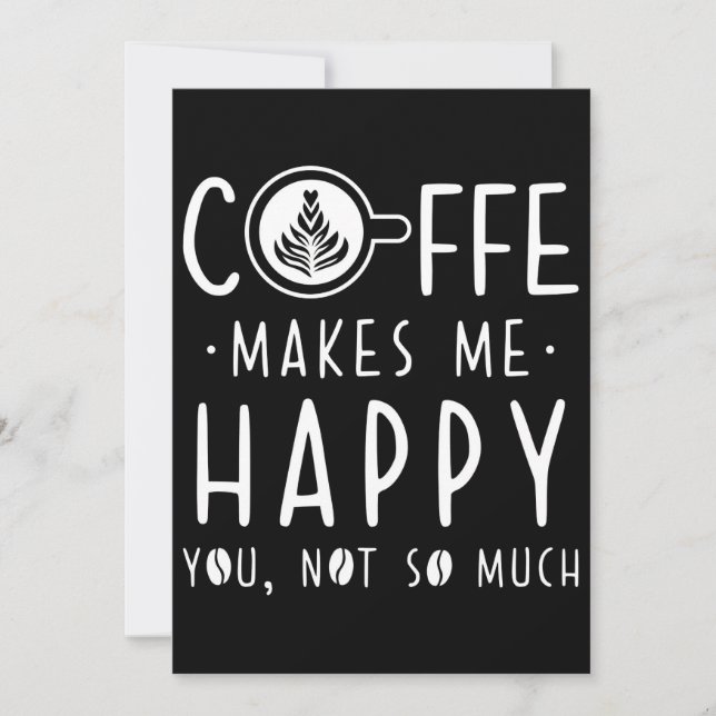 Cartão De Agradecimento Café Com Sobrecarga Me Torna Feliz (Frente)